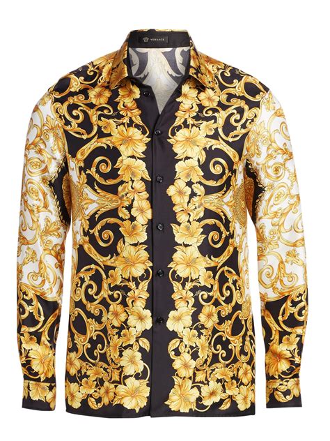 versace men's button up shirts|big and tall versace shirts.